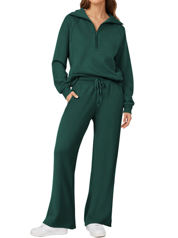 UVN Outfit Sets for Women 2 Piece Sets Winter Casual Tracksuit Long Sleeve Lounge Set Outfits with Pockets