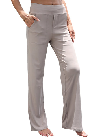 UVN Yoga Pants for Women Wide Leg Sweatpants Stretch Casual Pants High Waist Workout Leggings with Pockets