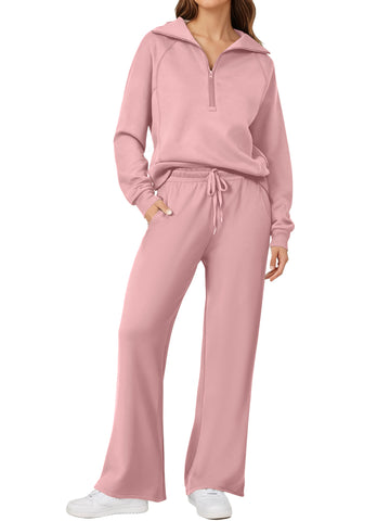 UVN Outfit Sets for Women 2 Piece Sets Winter Casual Tracksuit Long Sleeve Lounge Set Outfits with Pockets