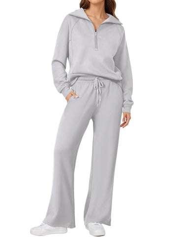 UVN Outfit Sets for Women 2 Piece Sets Winter Casual Tracksuit Long Sleeve Lounge Set Outfits with Pockets