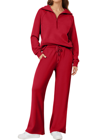 UVN Outfit Sets for Women 2 Piece Sets Winter Casual Tracksuit Long Sleeve Lounge Set Outfits with Pockets