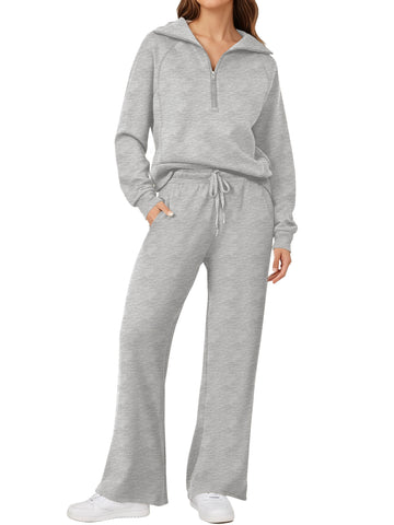 UVN Outfit Sets for Women 2 Piece Sets Winter Casual Tracksuit Long Sleeve Lounge Set Outfits with Pockets