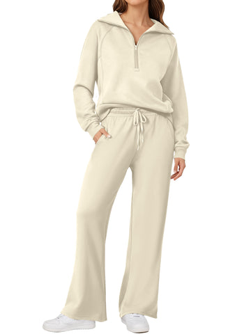 UVN Outfit Sets for Women 2 Piece Sets Winter Casual Tracksuit Long Sleeve Lounge Set Outfits with Pocket