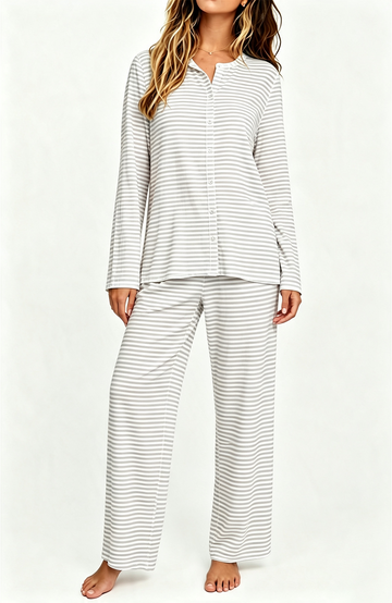 UVN Womens Pajama Sets Fall Long Sleeve Button Down Tops and Pants 2 Piece Outfits Soft Pjs Sleepwear Loungewear with Pockets