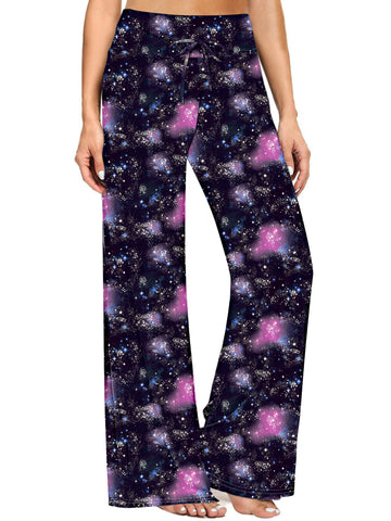 UVN Pajama Pants for Women Casual Wide Leg Lounge Yoga Pants Comfy Loose Drawstring Sleep PJ Bottoms