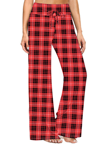 UVN Pajama Pants for Women Casual Wide Leg Lounge Yoga Pants Comfy Loose Drawstring Sleep PJ Bottoms