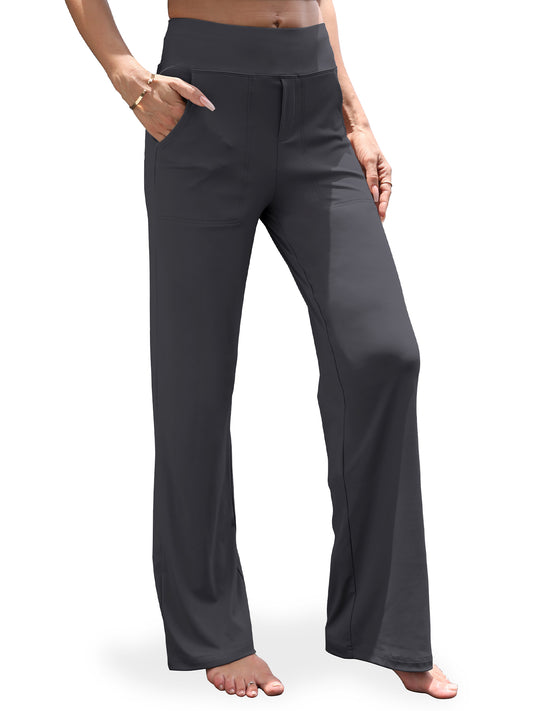 UVN Yoga Pants for Women Wide Leg Sweatpants Stretch Casual Pants High Waist Workout Leggings with Pockets