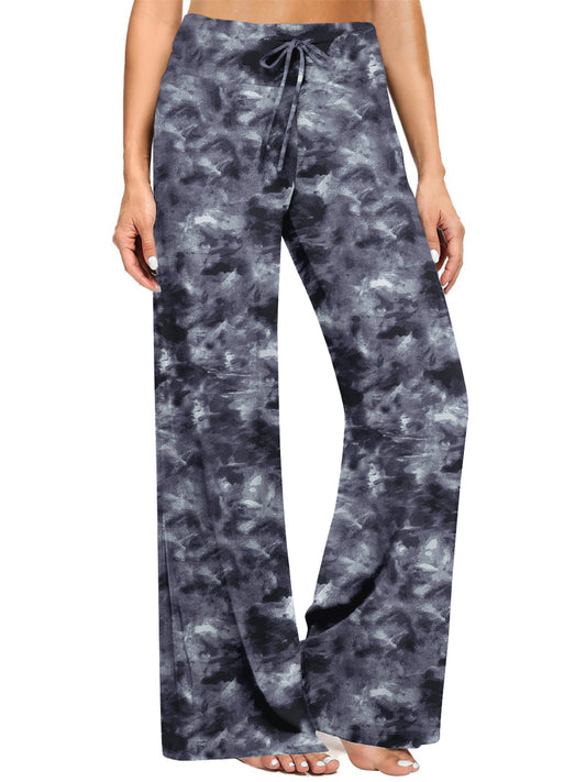 UVN Pajama Pants for Women Casual Wide Leg Lounge Yoga Pants Comfy Loose Drawstring Sleep PJ Bottoms