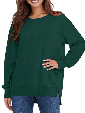 UVN Sweatshirts for Women Long Sleeve Pullover Fall Crewneck Oversized Tops