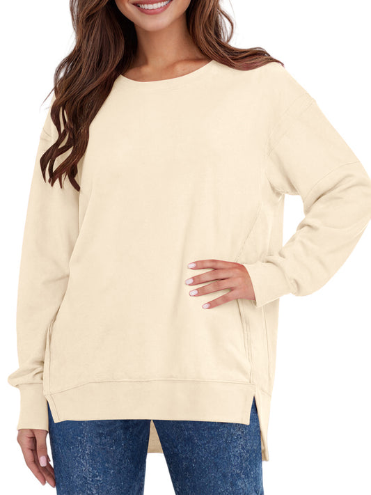 UVN Sweatshirts for Women Long Sleeve Pullover Fall Crewneck Oversized Tops