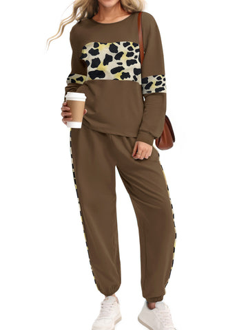 UVN Tracksuit for Women Colorblock Striped Sweatsuit Casual 2 Piece Sweatshirts Sweatpants Jogger Set Outfits