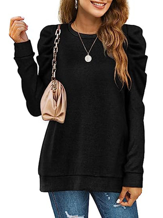 UVN Long Sleeve Shirts for Women Crewneck Sweatshirts Fall Tunic Tops