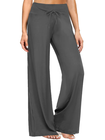 UVN Pajama Pants for Women Casual Wide Leg Lounge Yoga Pants Comfy Loose Drawstring Sleep PJ Bottoms