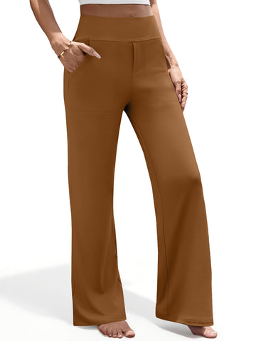 UVN Yoga Pants for Women Wide Leg Sweatpants Stretch Casual Pants High Waist Workout Leggings with Pockets