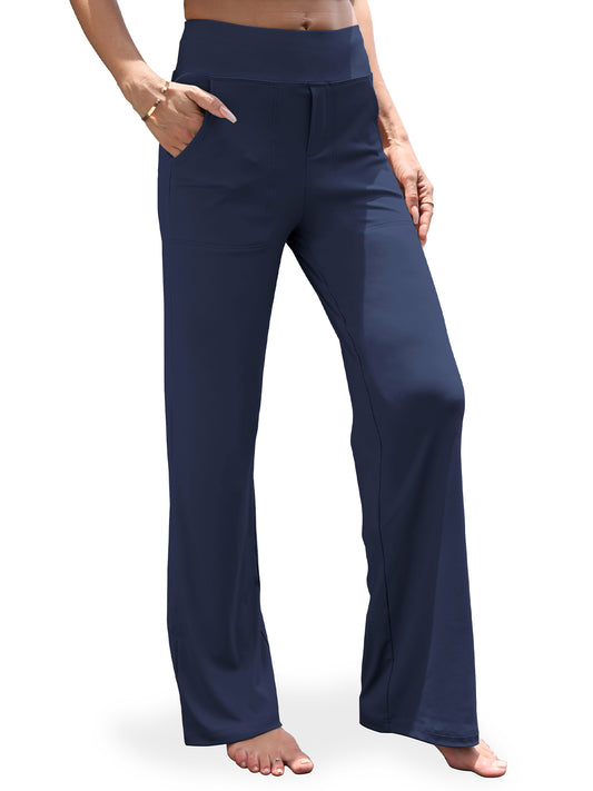 UVN Yoga Pants for Women Wide Leg Sweatpants Stretch Casual Pants High Waist Workout Leggings with Pockets
